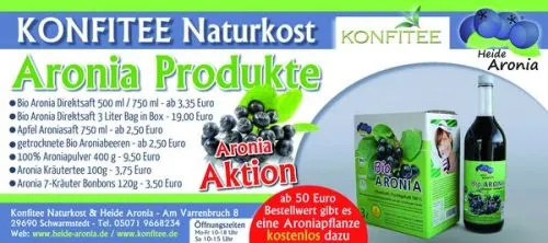 Aroniasaft Werbung