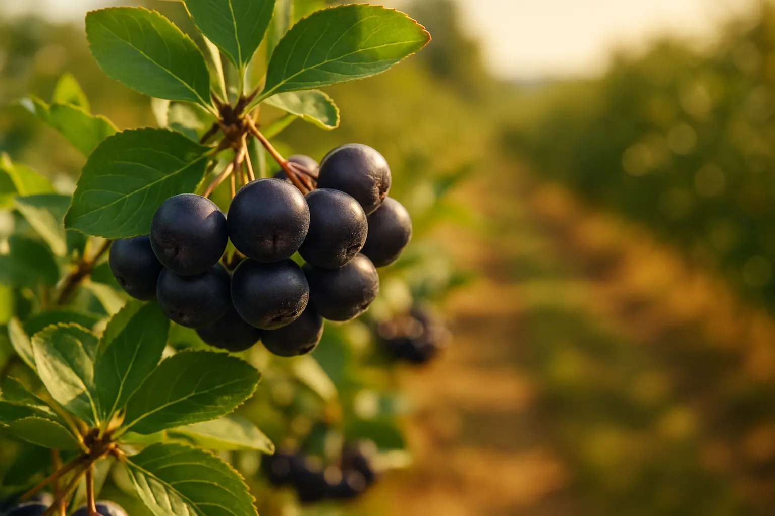 Aroniabeeren auf der Plantage – Heide Aronia Schwarmstedt