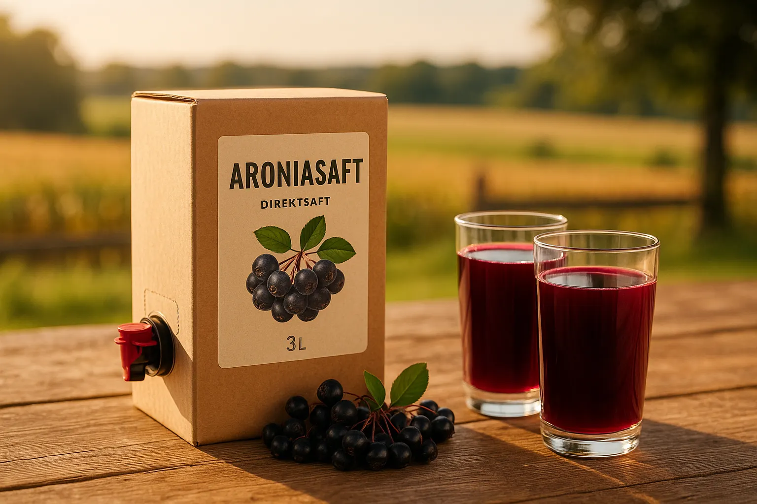 3-Liter-Bag-in-Box-Aroniasaft – Aroniabeeren direkt vom Erzeuger