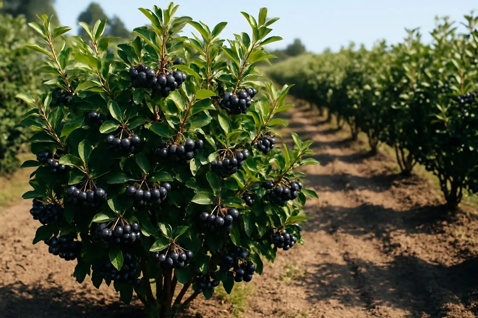 Aronia Nero – Leit­sorte im professionellen Aronia-Anbau